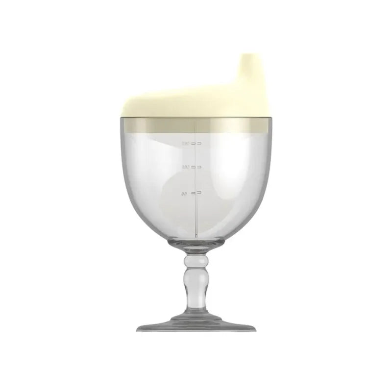 Tasse d'Apprentissage Bébé 150 ml | Gobelet Rigolo en Forme de Verre à Pied