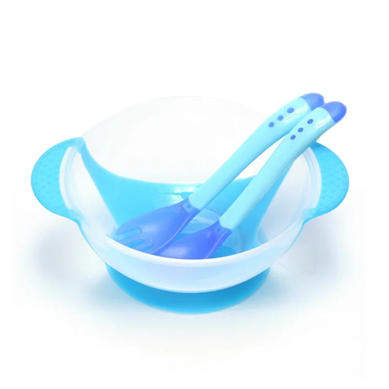 Set repas d'apprentissage : Bol hermétique & Cuillère de sécurité thermosensible