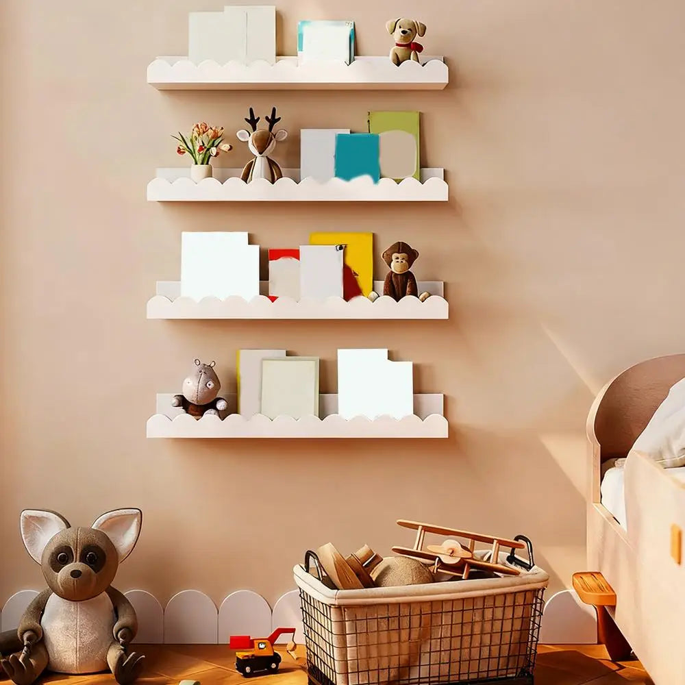 Étagère à Livres Murale | Rangement Nuage & Bibliothèque Enfant