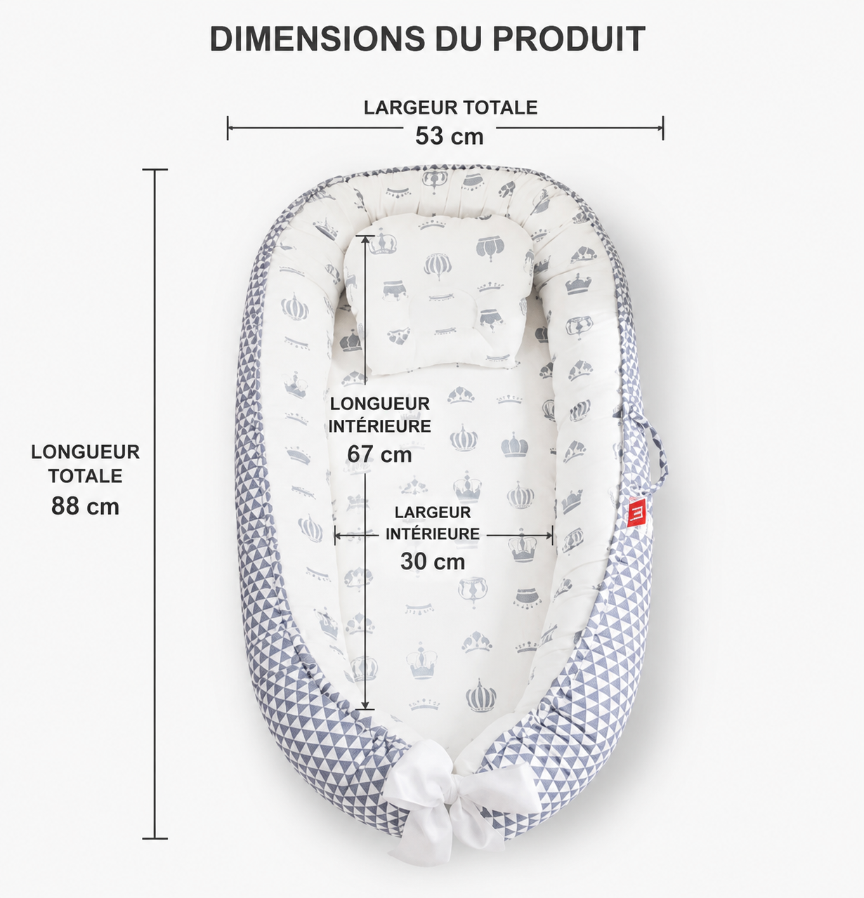 Nid de Bébé Réglable et Portable en Coton Respirant | Réducteur de Lit Nomade