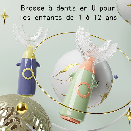 Brosse à Dents en U 360° pour Enfant | Nettoyage Complet et Ludique Évolutif