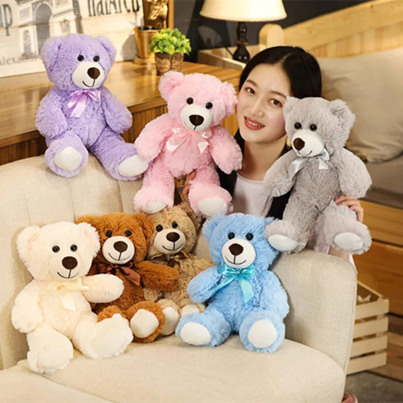 Ours en Peluche Géant avec Nœud Papillon Coloré | Compagnon Câlin XXL