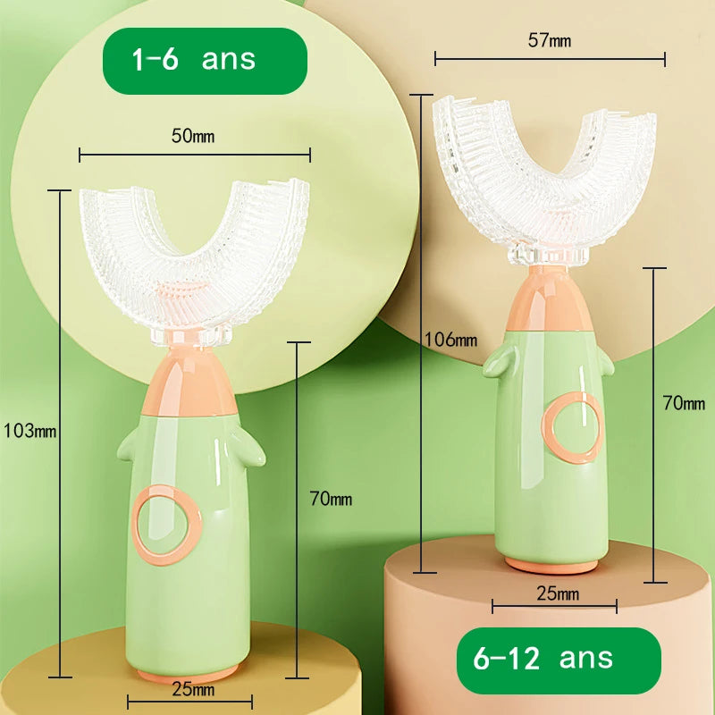 Brosse à Dents en U 360° pour Enfant | Nettoyage Complet et Ludique Évolutif