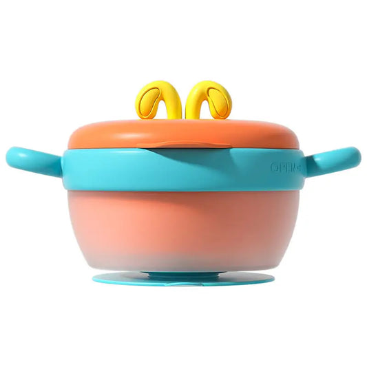 Bol d'apprentissage isolant en silicone sans BPA | Ventouse et Design Ludique