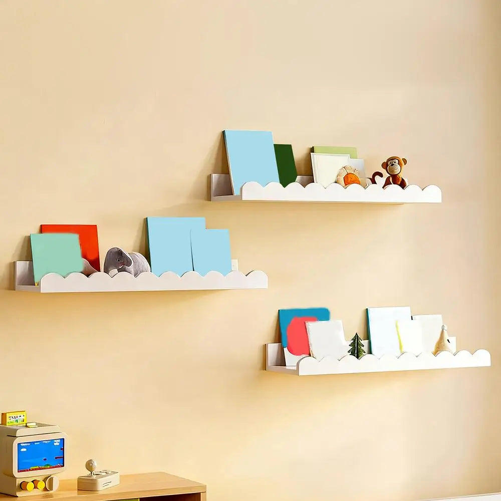 Étagère à Livres Murale | Rangement Nuage & Bibliothèque Enfant