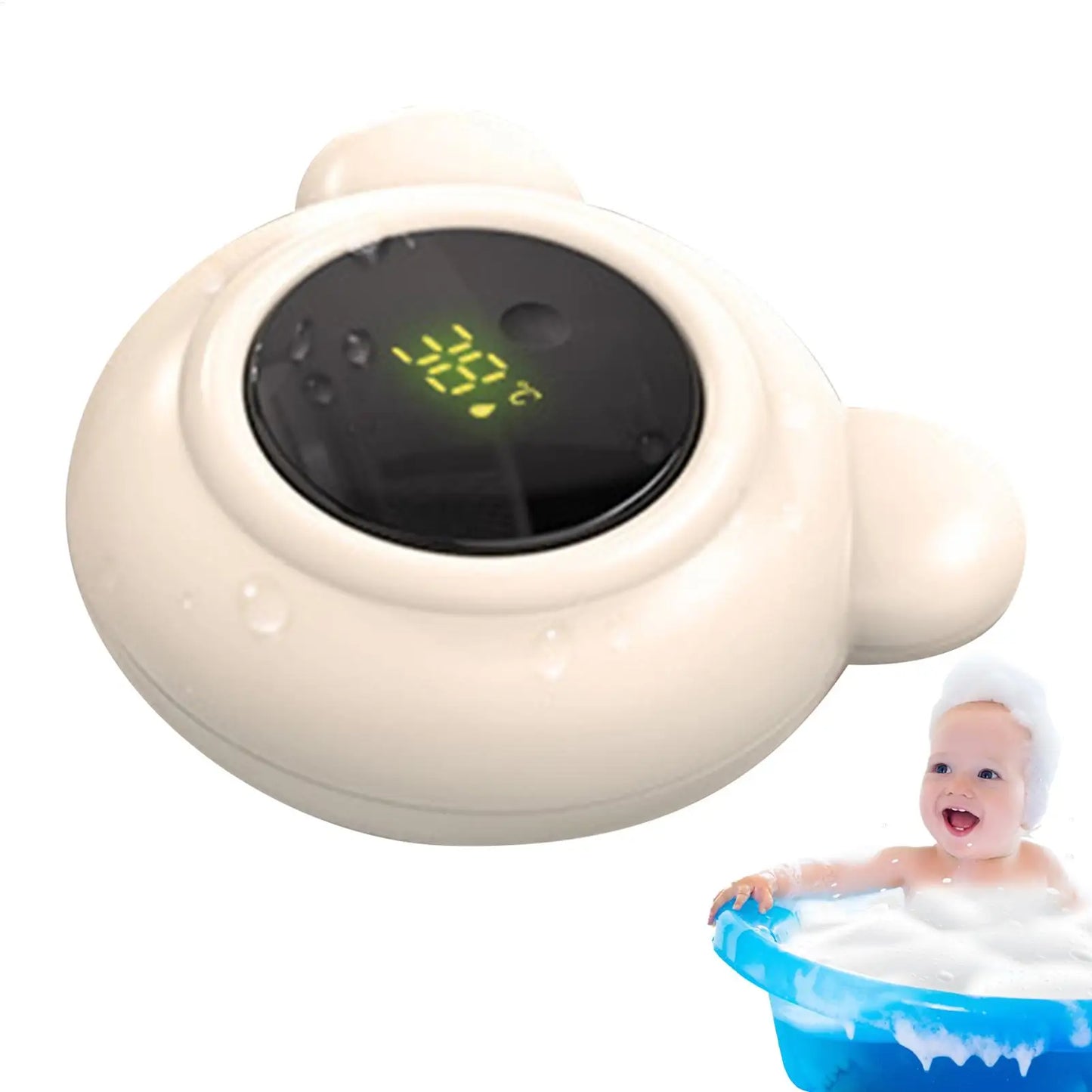 Thermomètre de Bain Numérique pour Bébé | Indicateur de Température Étanche et Flottant