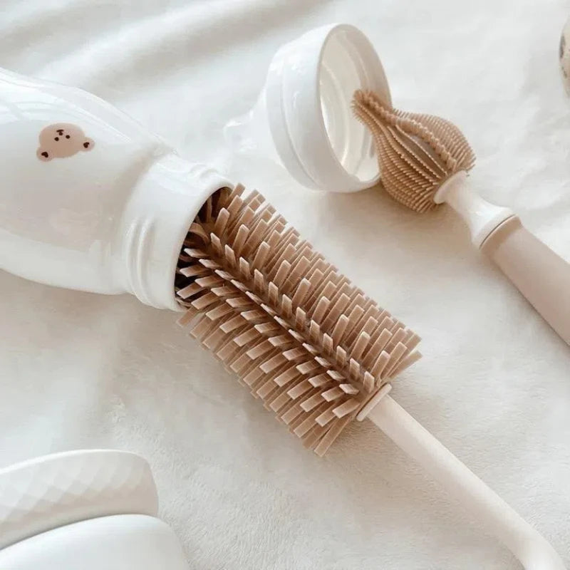 Goupillon en Silicone à Manche Long pour Biberon | Nettoyage Doux & Style Coréen