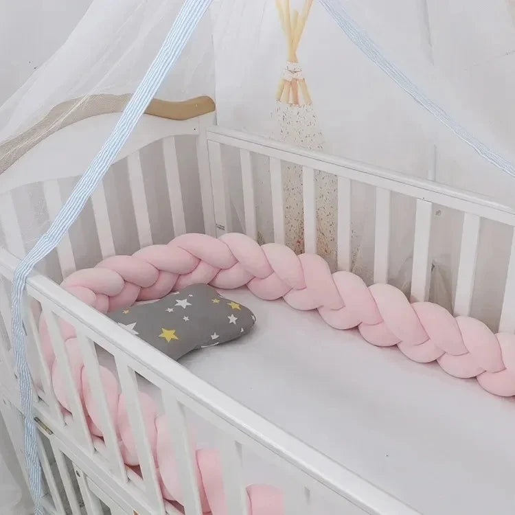 Tour de Lit Bébé Tressé | Pare-Chocs Matelassé Universel