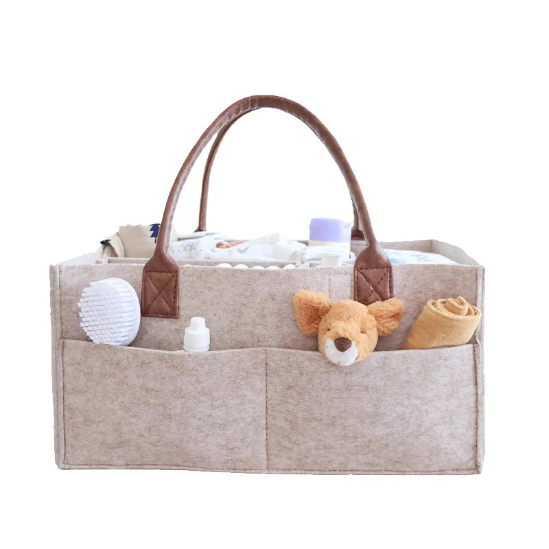 Organisateur de Couches en Feutre pour Bébé | Panier de Rangement Nomade