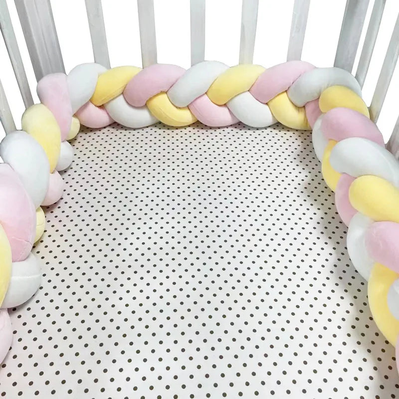 Tour de Lit Bébé Tressé | Pare-Chocs Matelassé Universel