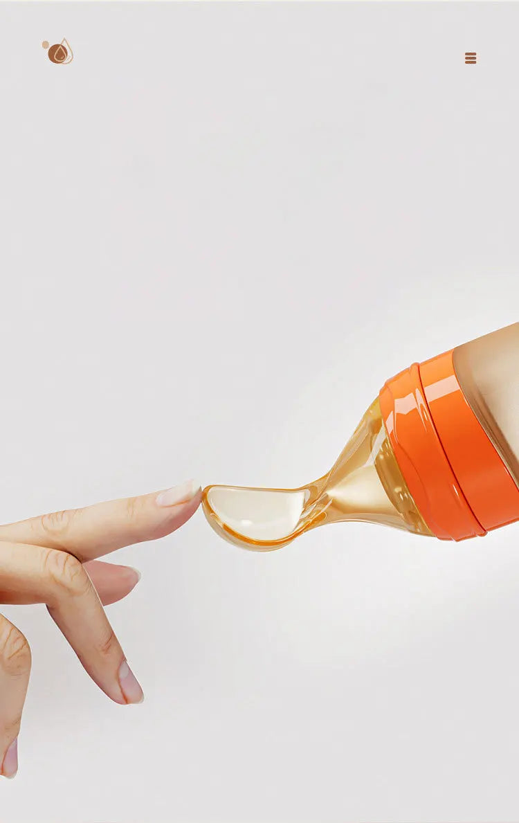 Biberon-cuillère en Silicone pour Purées et Céréales | Distributeur de Nourriture Souple