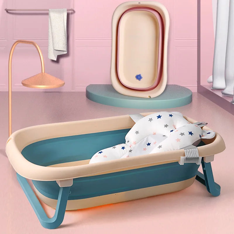 Baignoire Pliable Bébé avec Coussin Ergonomique | Mon Premier Bain Sécurisé
