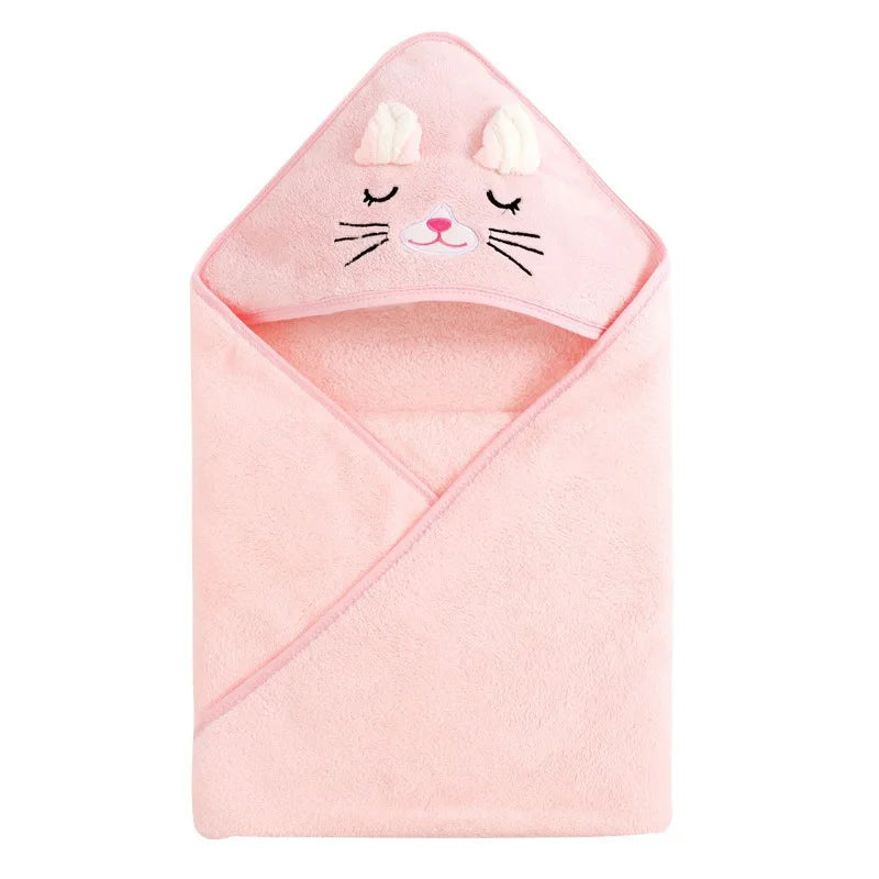 Cape de Bain à Capuche en Polaire pour Bébé | Serviette Enveloppante Douce et Absorbante