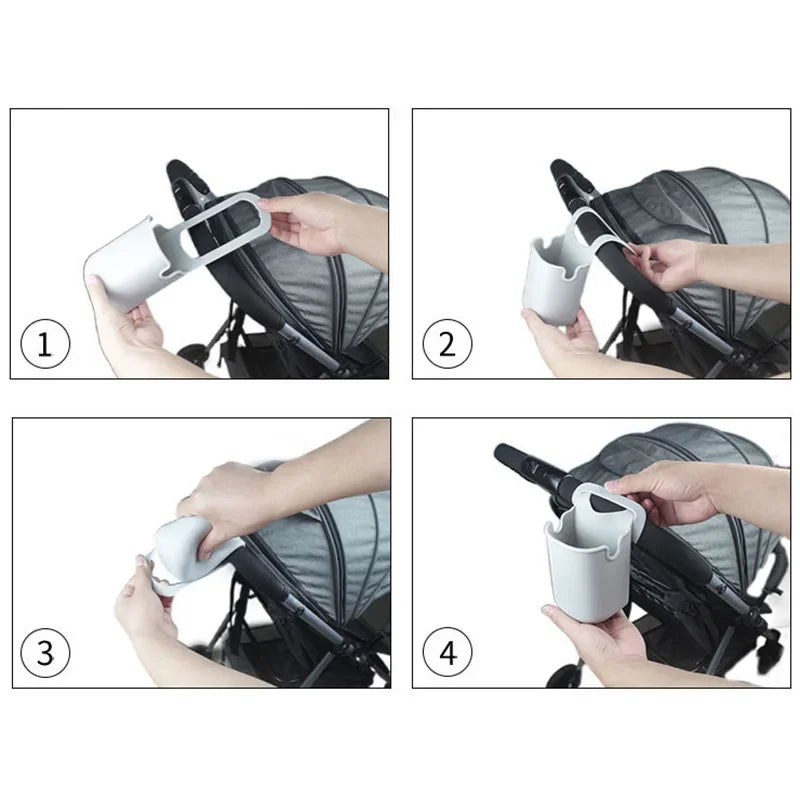 Porte-Gobelet Universel en Silicone pour Poussette | Attache Flexible et Multi-Support