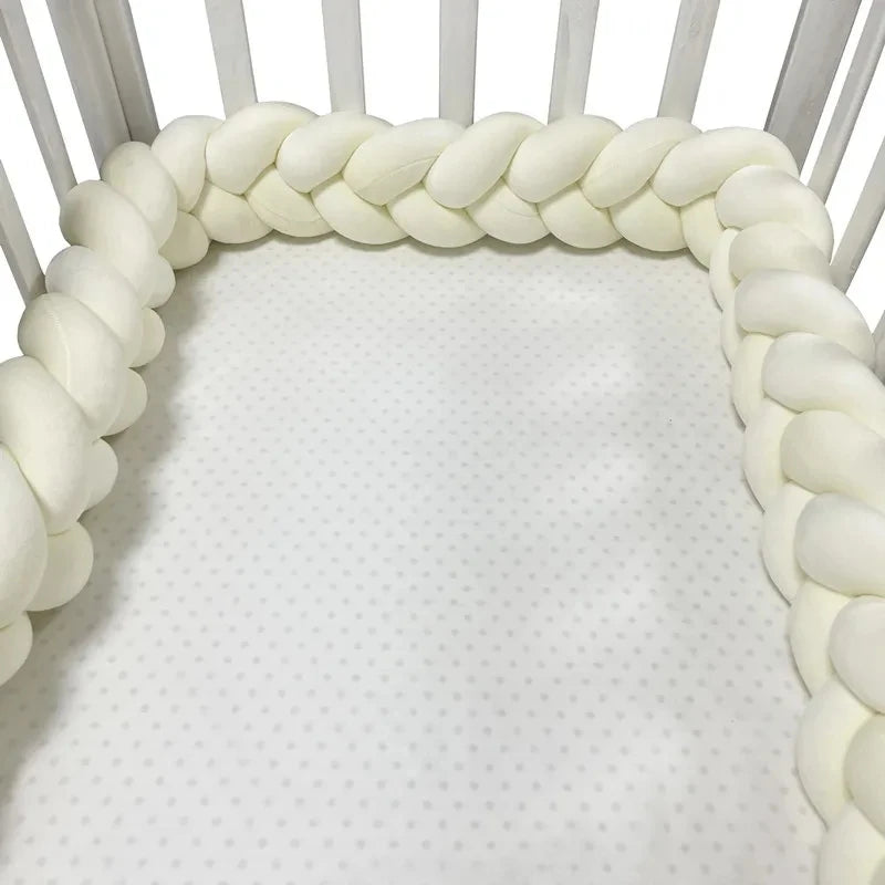 Tour de Lit Bébé Tressé | Pare-Chocs Matelassé Universel