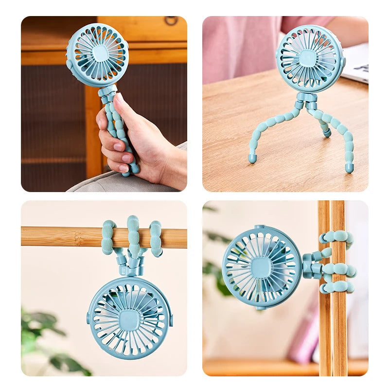 Ventilateur de Poussette Rechargeable à Clip | Fraîcheur & Mobilité