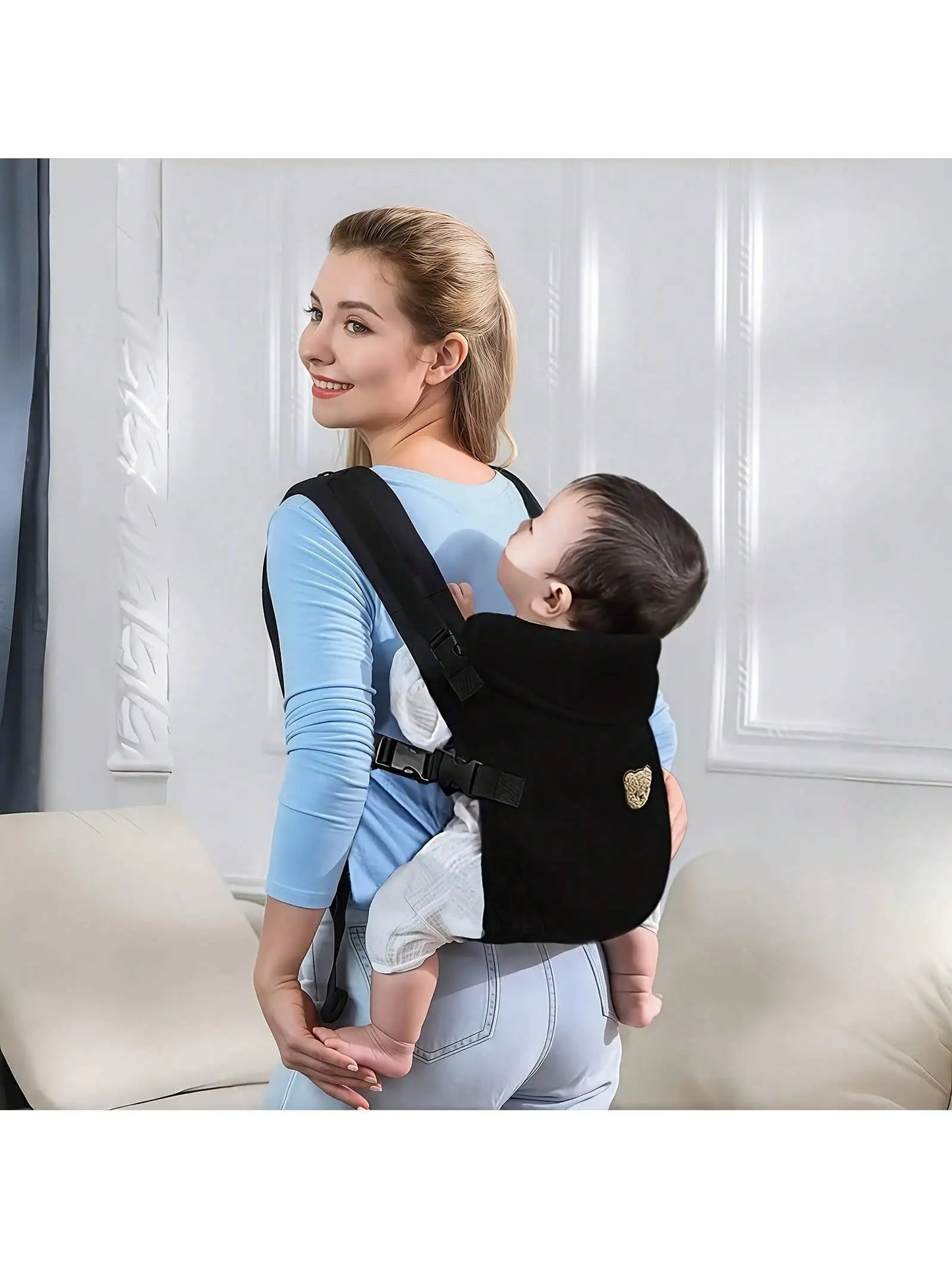 Porte-Bébé Ergonomique 4-en-1 | Porte-Bébé Physiologique Ventral et Dorsal