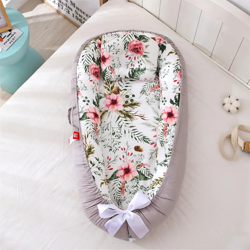Nid de Bébé Réglable et Portable en Coton Respirant | Réducteur de Lit Nomade