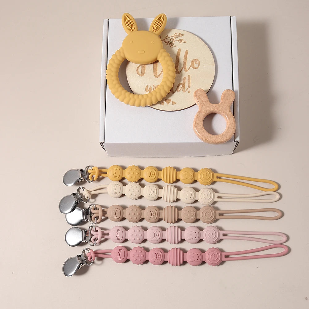 Coffret Cadeau de Naissance Lapin | Kit d'Éveil et Dentition Premier Âge
