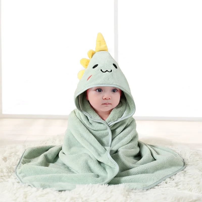 Cape de Bain à Capuche en Polaire pour Bébé | Serviette Enveloppante Douce et Absorbante