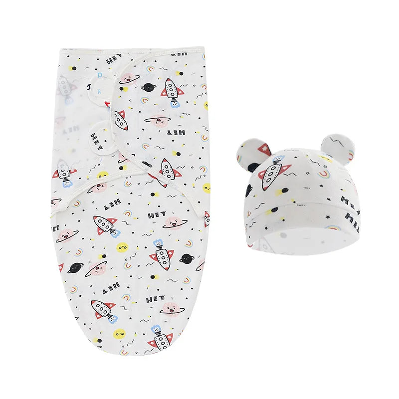 Couverture d'Emmaillotage 100% Coton | Sommeil Paisible & Réconfort Bébé