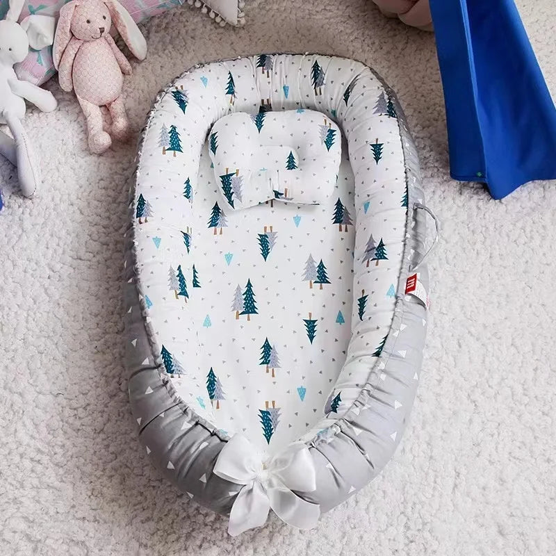 Nid de Bébé Réglable et Portable en Coton Respirant | Réducteur de Lit Nomade