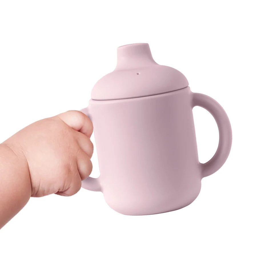 Tasse d'Apprentissage Étanche pour Bébé | Double Poignée en Silicone Souple Sans BPA