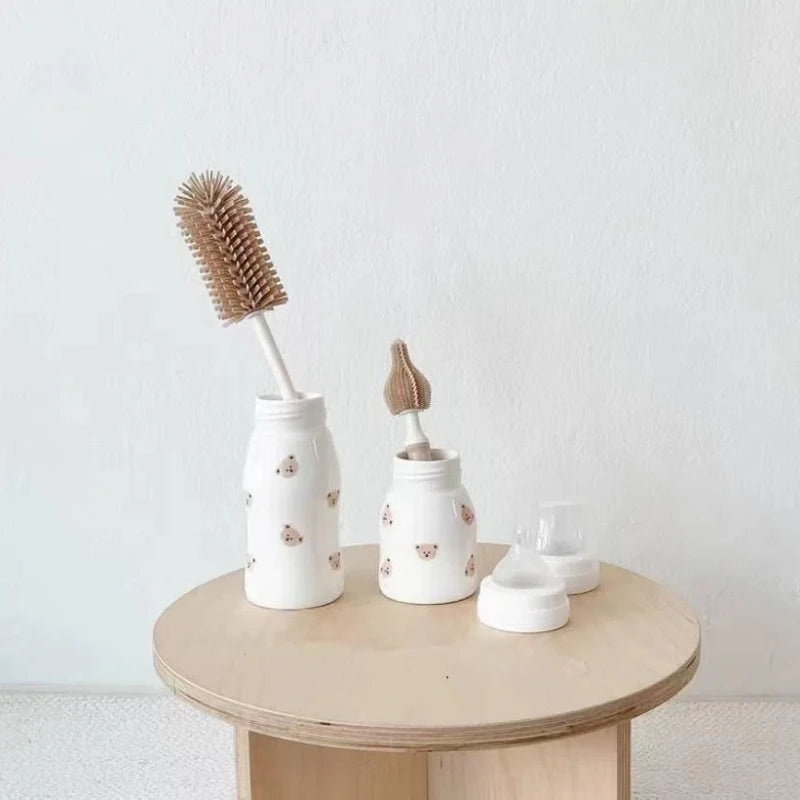 Goupillon en Silicone à Manche Long pour Biberon | Nettoyage Doux & Style Coréen