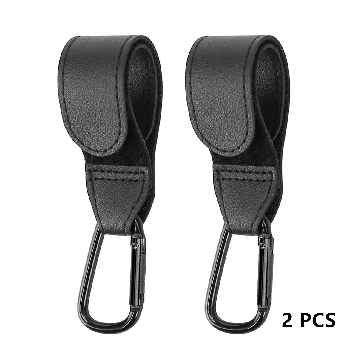 Lot de 2 Crochets de Poussette en Cuir PU | Rotation 360°