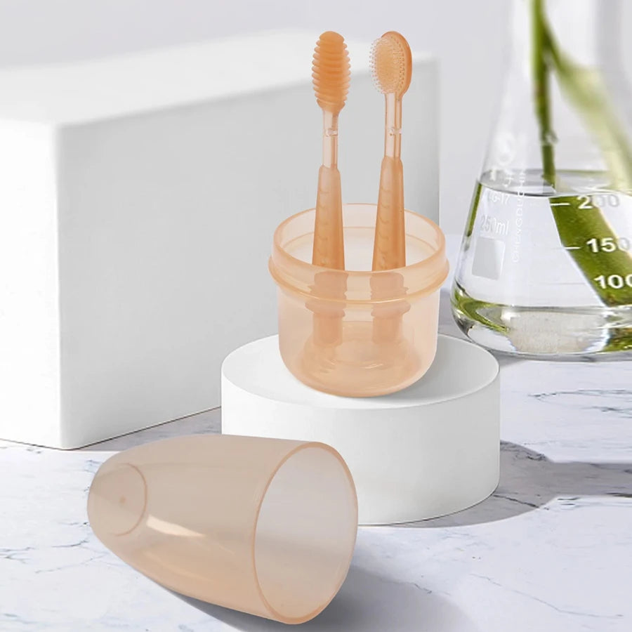 Brosse à Dents d'Apprentissage en Silicone pour Bébé | Kit Nettoyage Langue et Gencives