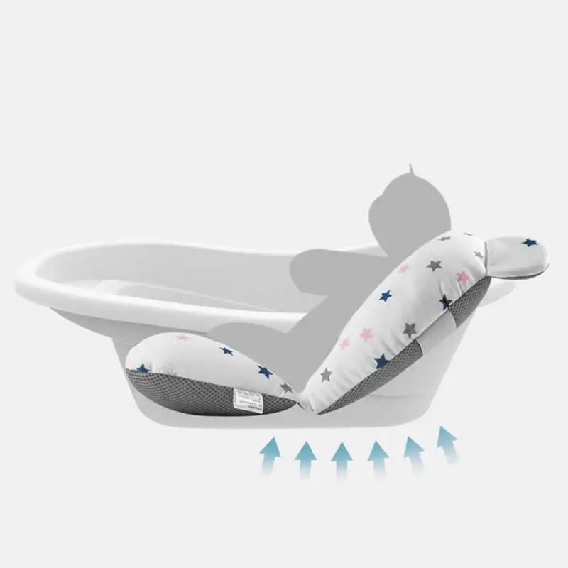 Coussin de Bain Bébé Ergonomique | Support Flottant Réglable avec 3 Boucles de Sécurité