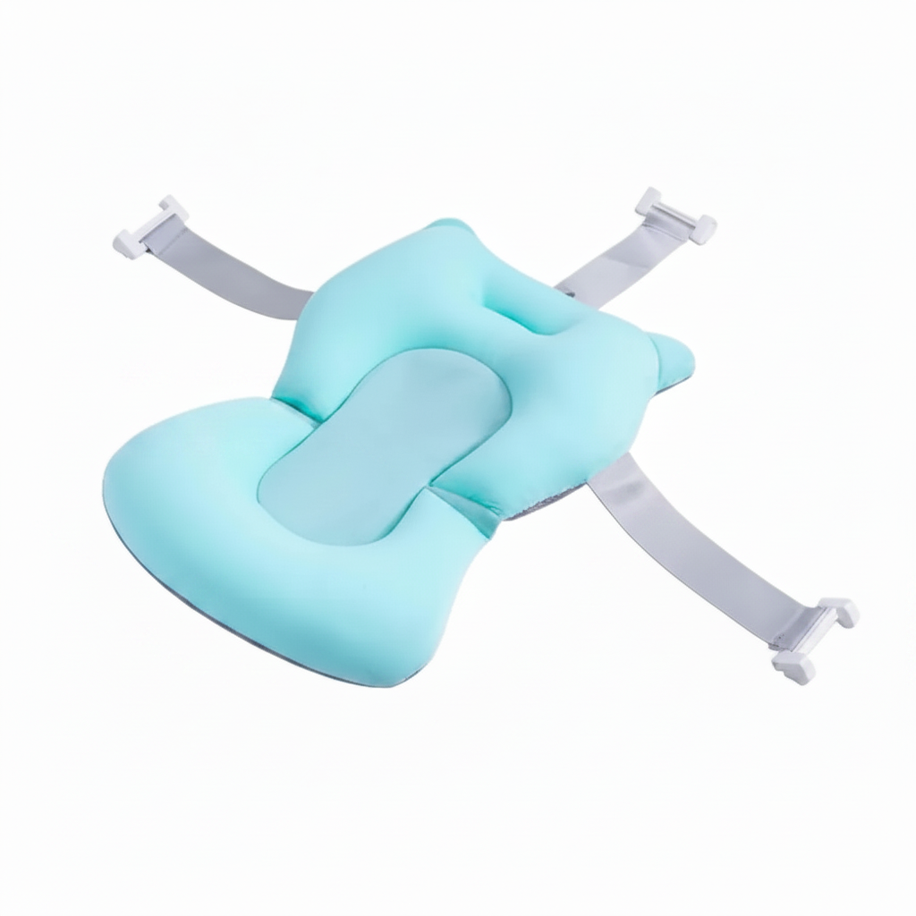 Coussin de Bain Bébé Ergonomique | Support Flottant Réglable avec 3 Boucles de Sécurité