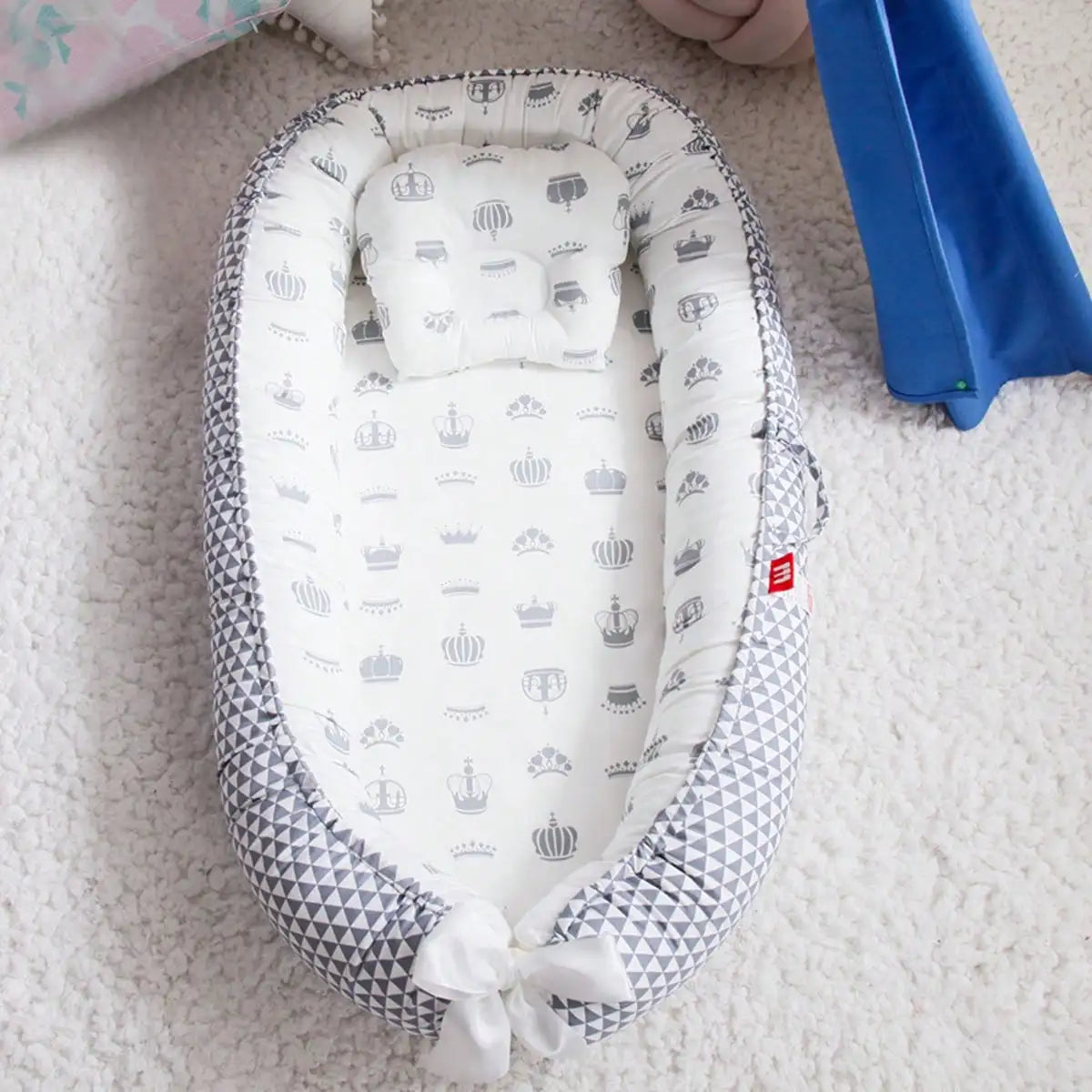 Nid de Bébé Réglable et Portable en Coton Respirant | Réducteur de Lit Nomade