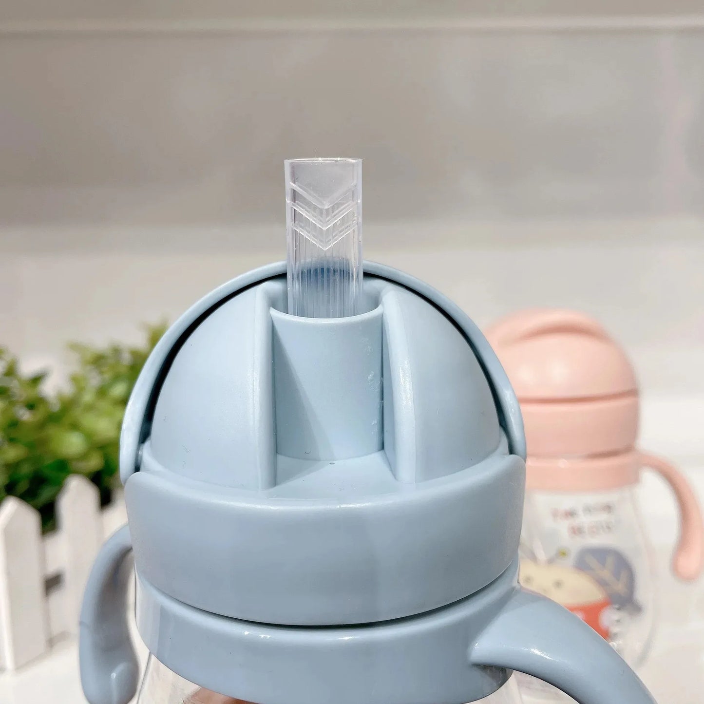 Gourde Anti-Fuite Bébé avec Paille Lestée | Tasse d'Apprentissage Boule Gravité