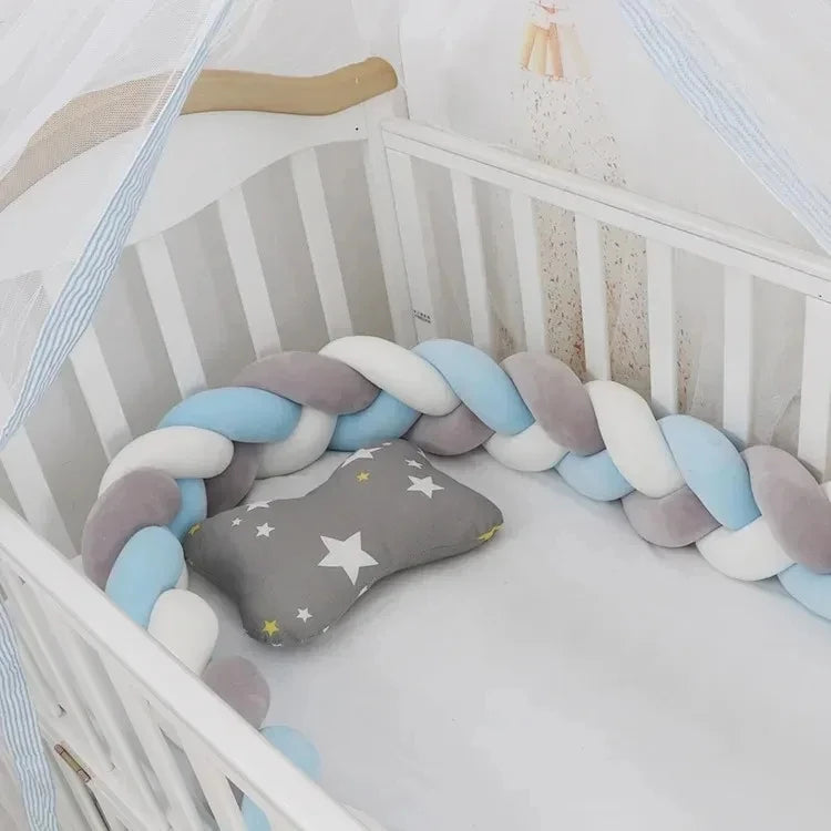 Tour de Lit Bébé Tressé | Pare-Chocs Matelassé Universel