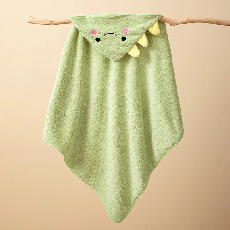 Cape de Bain à Capuche en Polaire pour Bébé | Serviette Enveloppante Douce et Absorbante