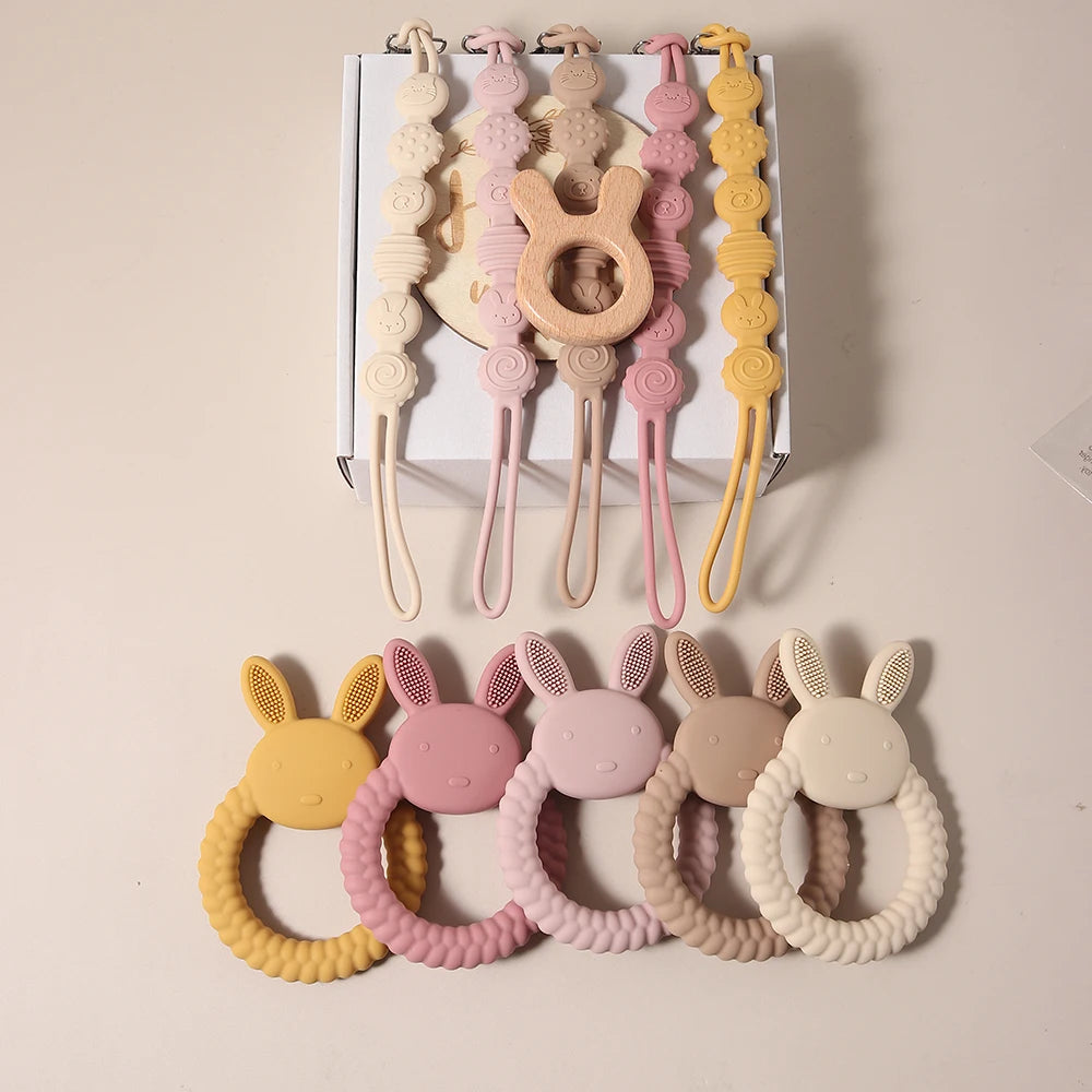 Coffret Cadeau de Naissance Lapin | Kit d'Éveil et Dentition Premier Âge