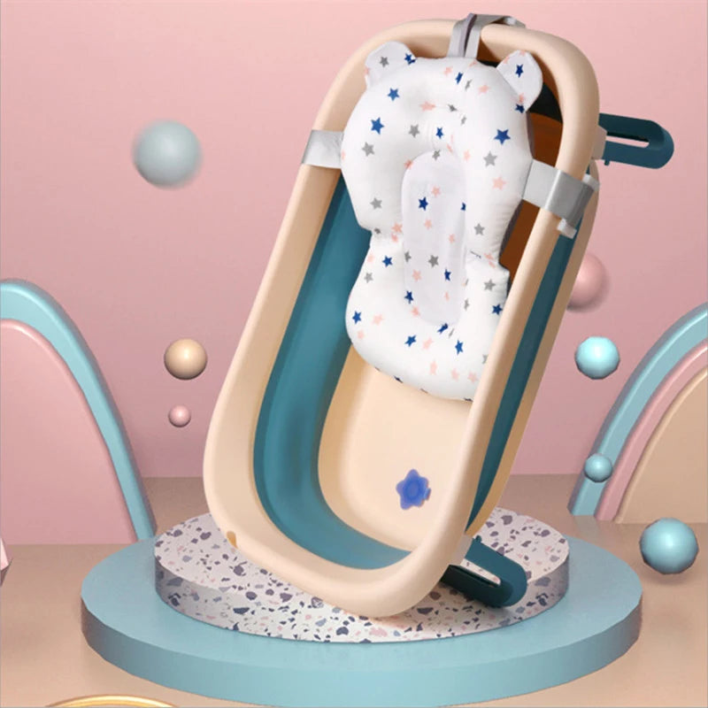 Baignoire Pliable Bébé avec Coussin Ergonomique | Mon Premier Bain Sécurisé