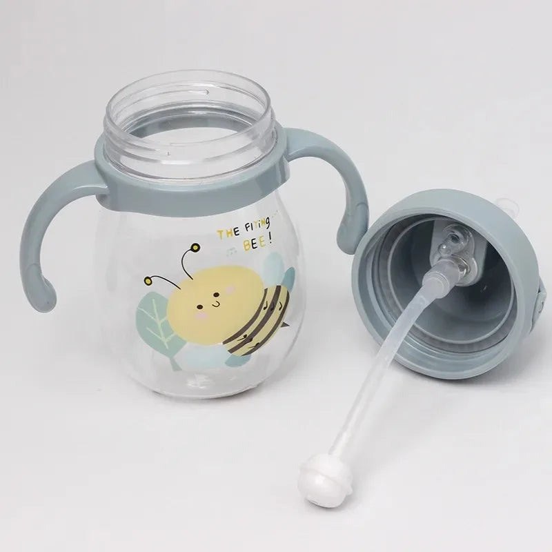 Gourde Anti-Fuite Bébé avec Paille Lestée | Tasse d'Apprentissage Boule Gravité