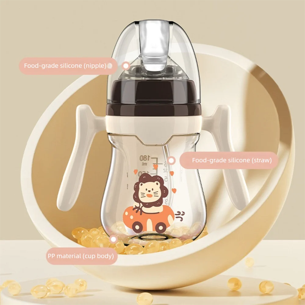 Tasse d'Apprentissage Évolutive pour Bébé | Biberon Paille Anti-Colique 180 ml / 240 ml