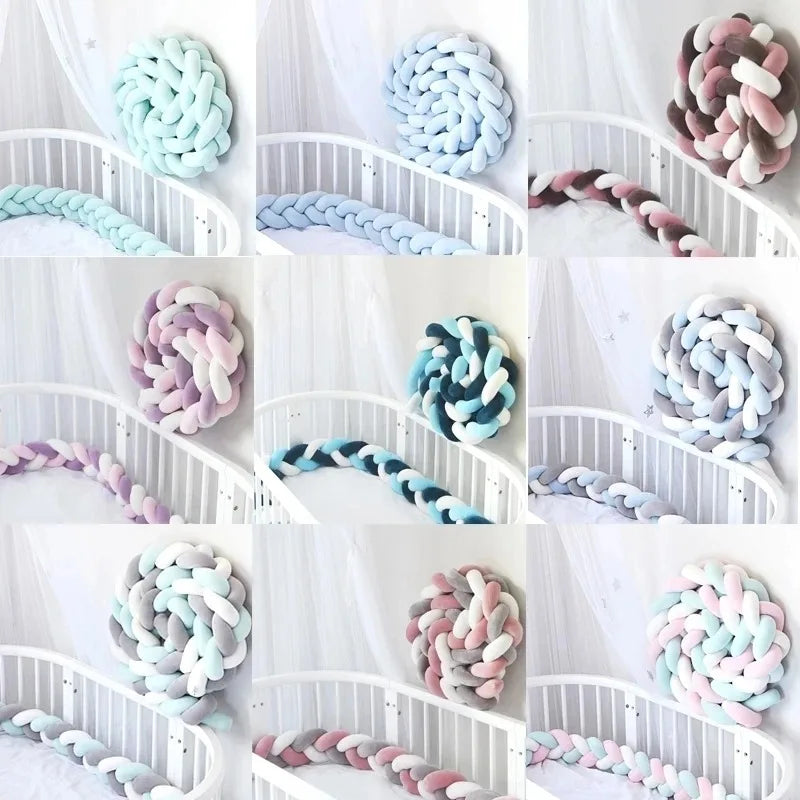 Tour de Lit Bébé Tressé | Pare-Chocs Matelassé Universel