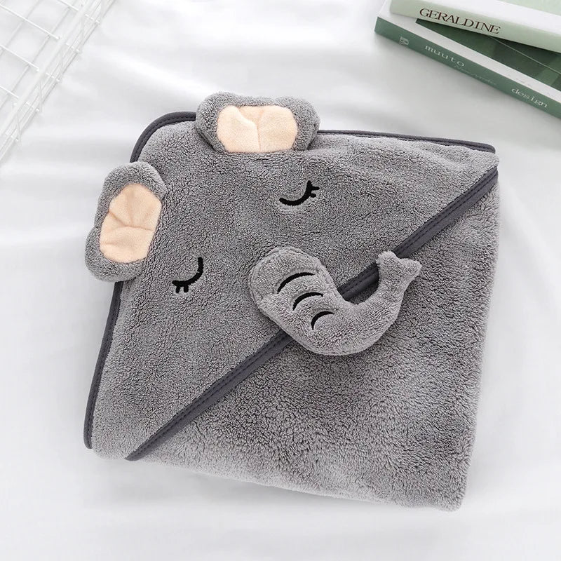 Cape de Bain à Capuche en Polaire pour Bébé | Serviette Enveloppante Douce et Absorbante