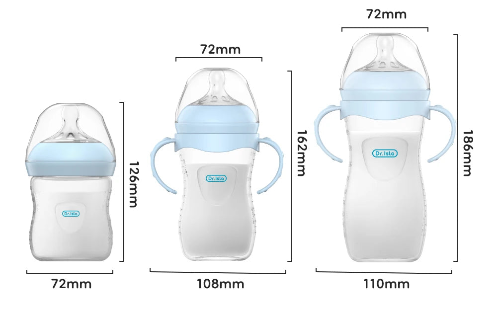 Biberon en PP Sans BPA avec Anses pour Bébé et Nouveau-Né | 150 / 240 / 330 ml