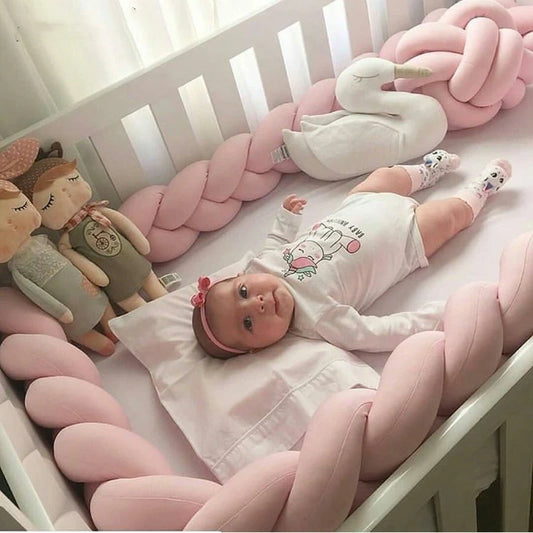 Tour de Lit Bébé Tressé | Pare-Chocs Matelassé Universel