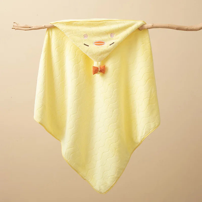 Cape de Bain à Capuche en Polaire pour Bébé | Serviette Enveloppante Douce et Absorbante