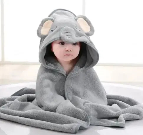 Cape de Bain à Capuche en Polaire pour Bébé | Serviette Enveloppante Douce et Absorbante