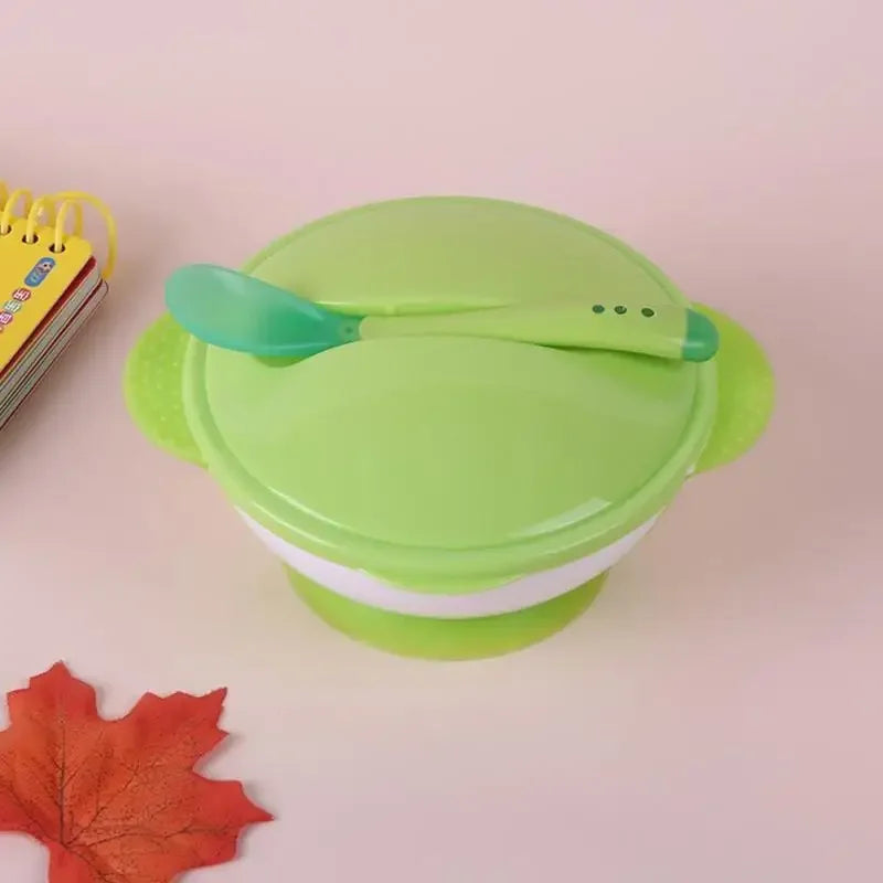 Set repas d'apprentissage : Bol hermétique & Cuillère de sécurité thermosensible