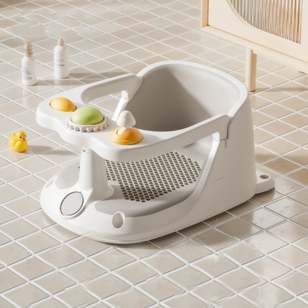 Siège de Bain Bébé Assis avec Gobelet de Rinçage | Anneau de Bain Ergonomique Sécurisé