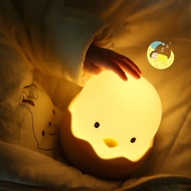 Veilleuse Tactile Poussin | Intensité Variable & Rechargeable