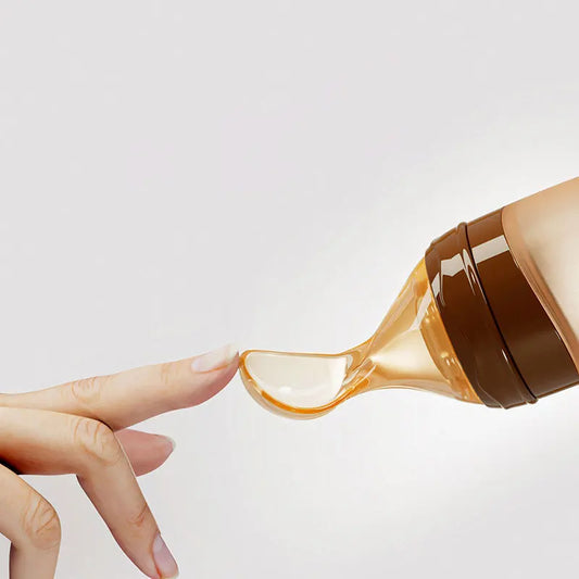 Biberon-cuillère en Silicone pour Purées et Céréales | Distributeur de Nourriture Souple